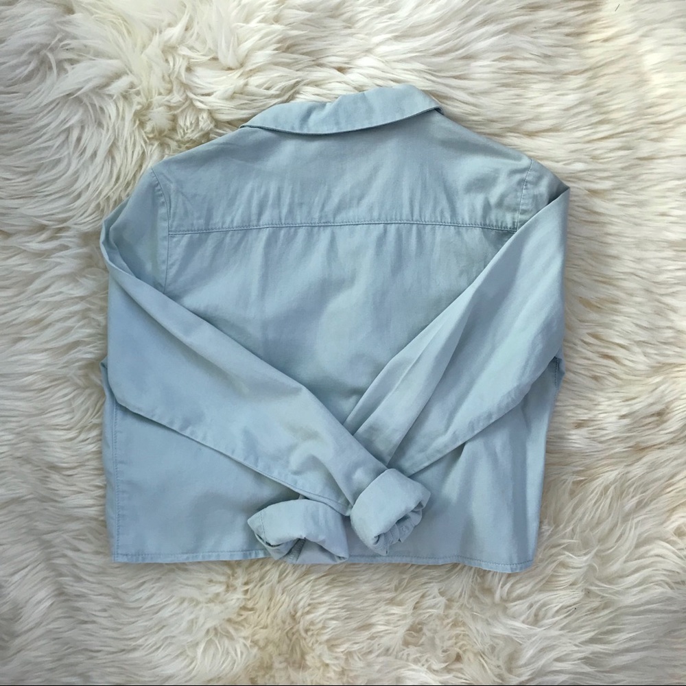 Topshop Cropped Button Up Shirt - Picture 4 of 4